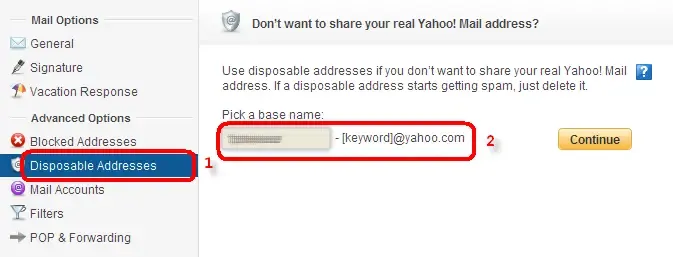 What services can you use to create a disposable email address?