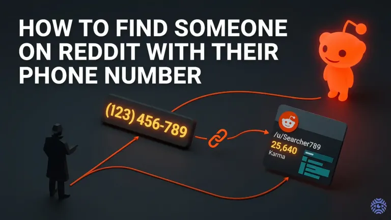 Finding someone on Reddit by phone number illustration