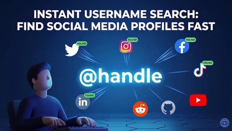 Instant username search illustration