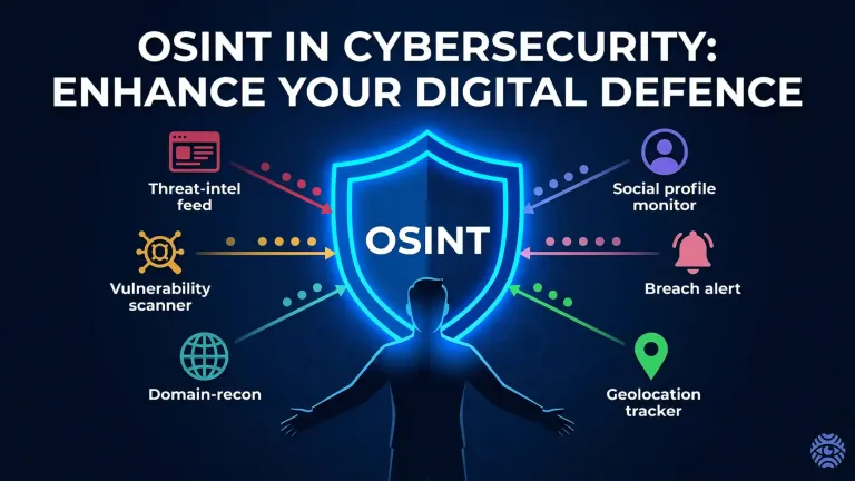 OSINT in cybersecurity digital defence illustration