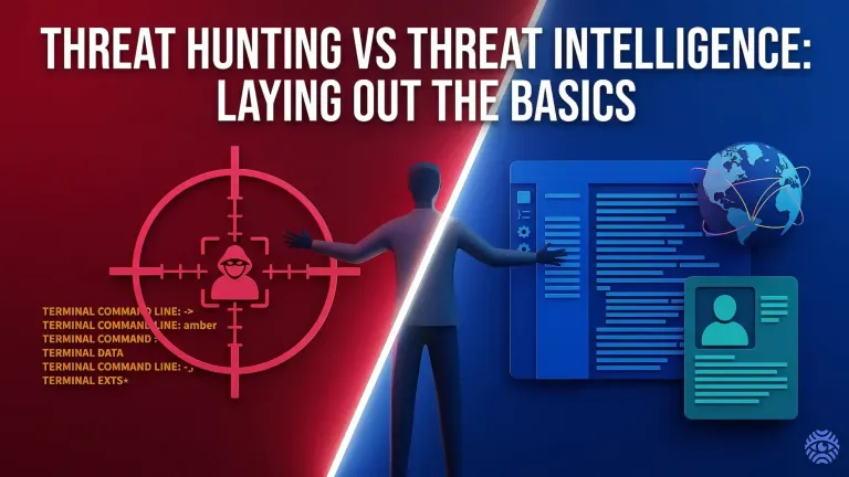 Threat hunting vs threat intelligence comparison illustration