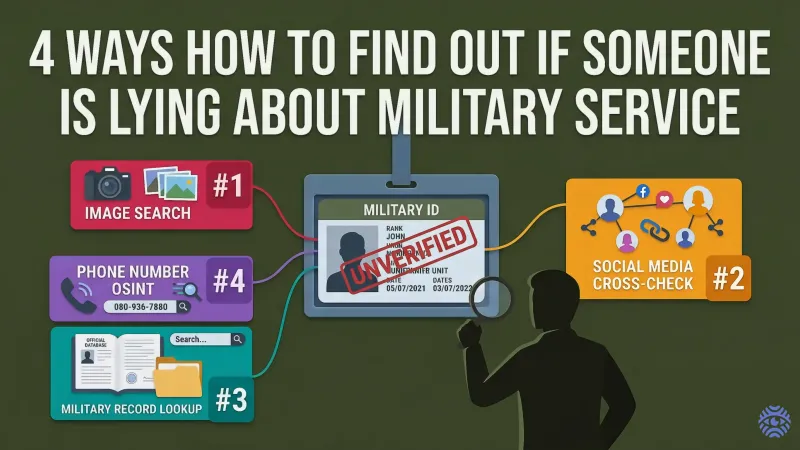 Detecting lies about military service investigation illustration