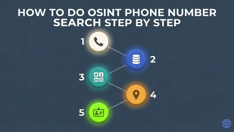 How to Do OSINT Phone Number Search Step by Step — illustration