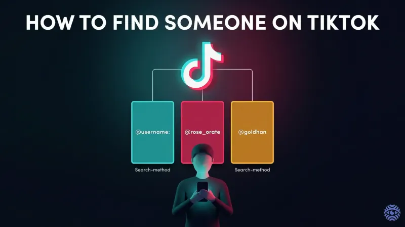 Finding someone on TikTok search guide illustration