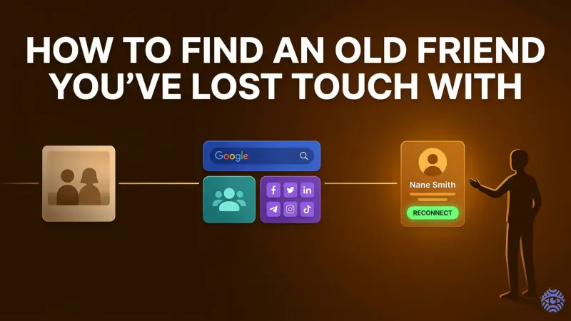 How to find an old friend illustration