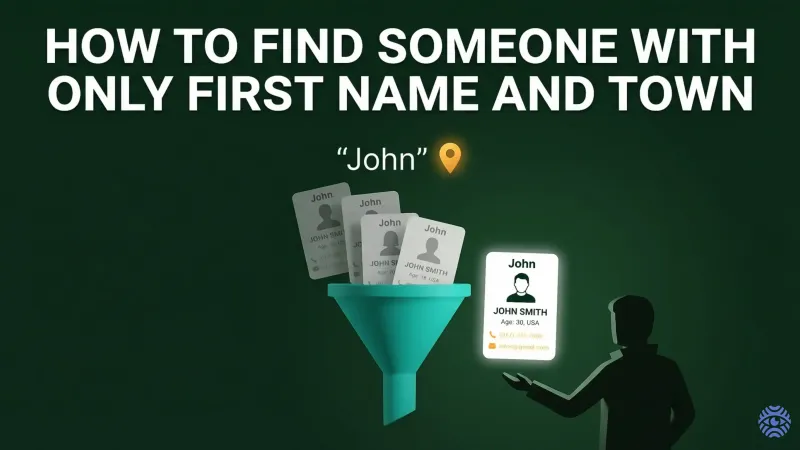 How to find someone with only first name and town illustration