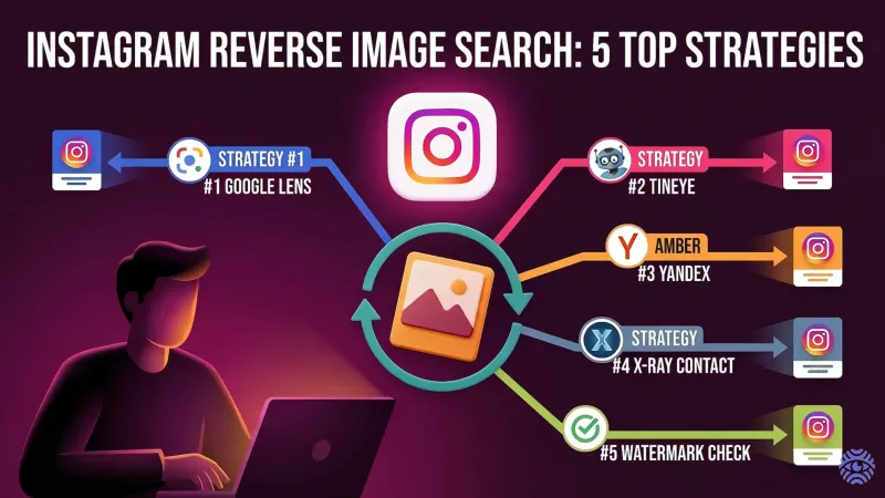 Instagram reverse image search strategies illustration