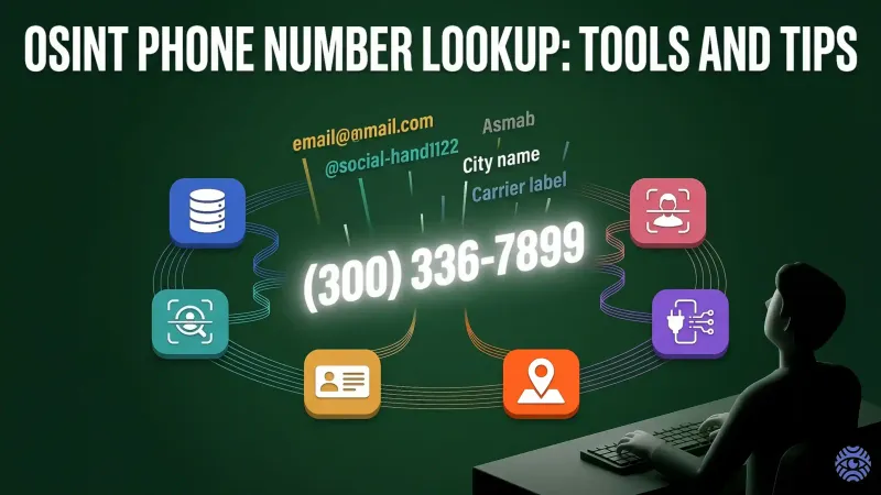 OSINT phone number lookup tools and tips illustration